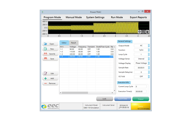 PowerTRAC program Mode